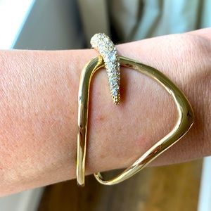 Alexis Bittar cuff bracelet with crystals